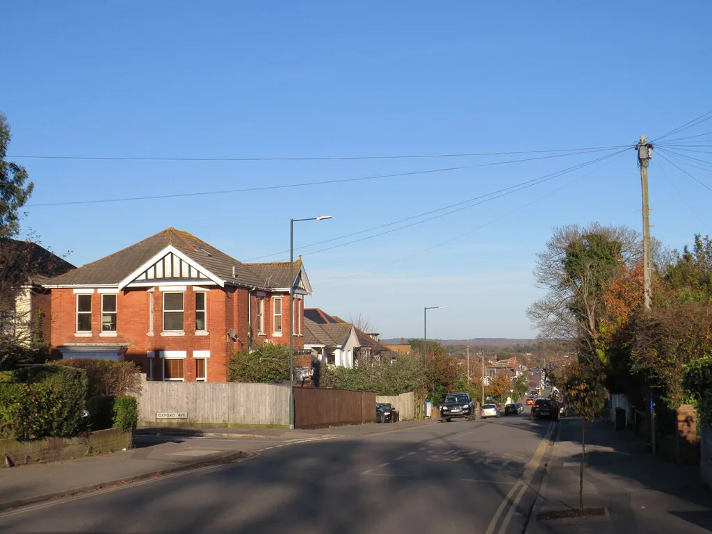 Beaufort Road in Southbourne, at the junction with Oxford Avenue. The community centre on this road, at BH6 5LB, has been shut since April, and BCP Council says parts of it will reopen next month