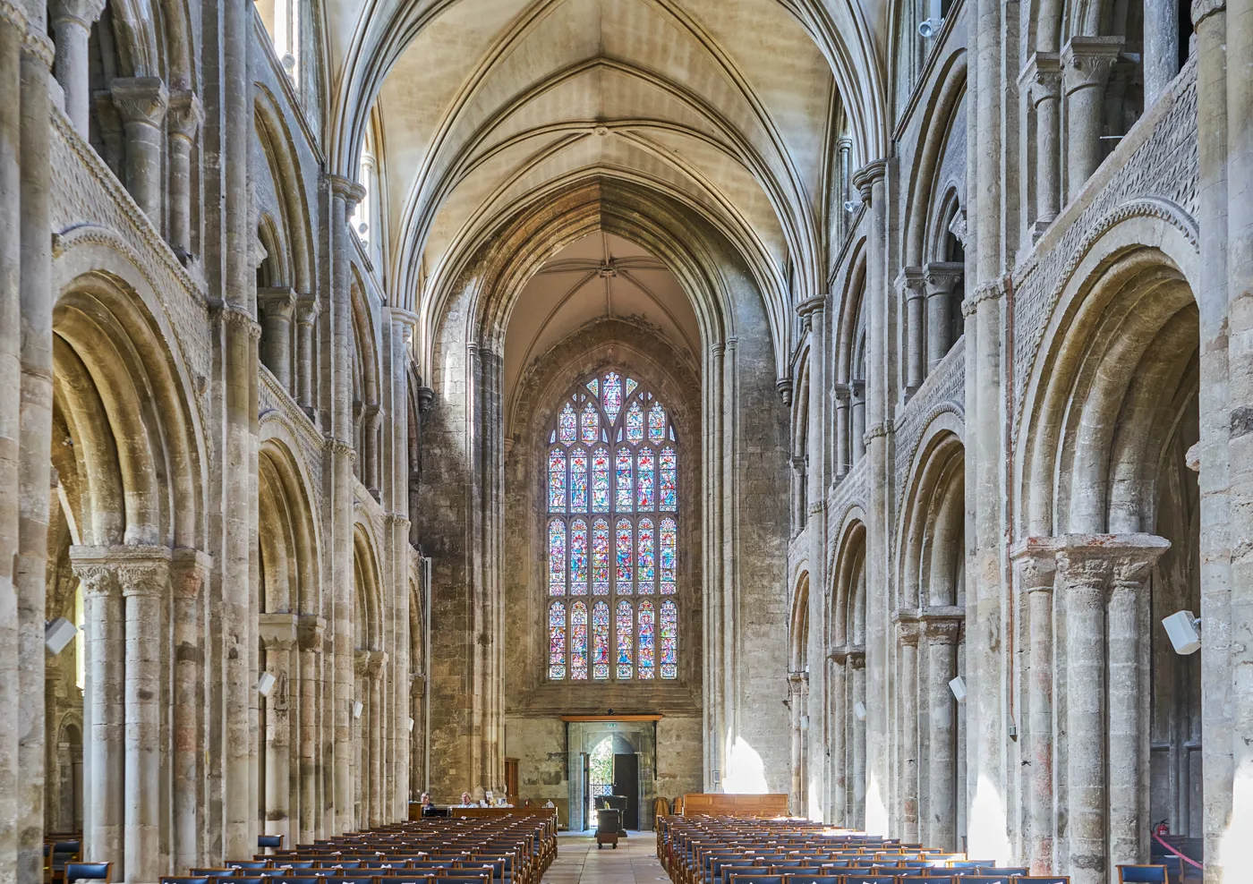 The nave of Christchurch Priory, which hosts the Bach Choir Messiah, the community carols and The Snowman