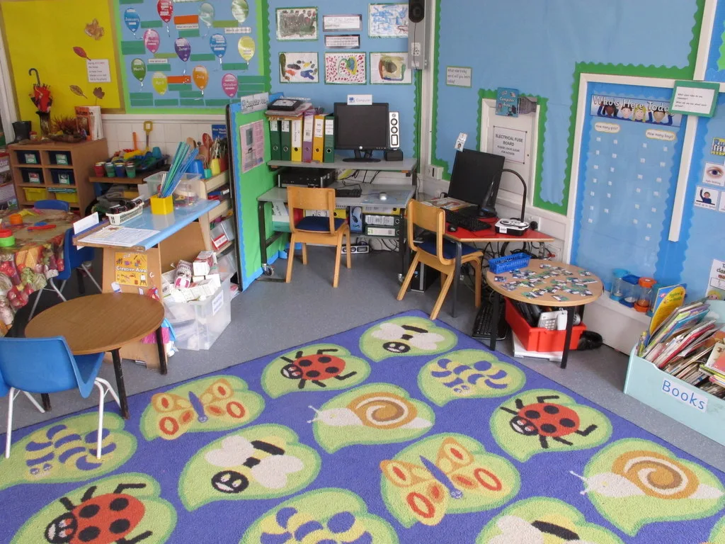 A primary school classroom. Specialist Inclusion Bases sit inside mainstream schools rather than separate sites; the classroom pictured is not at any of the schools named